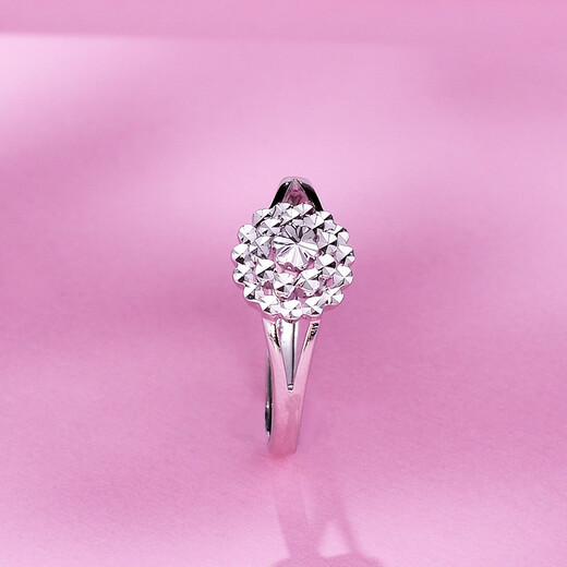 Yuan Shengfu's new PT950 multi-layered round imitation diamond platinum ring, versatile platinum bracelet for women, 3.12 g