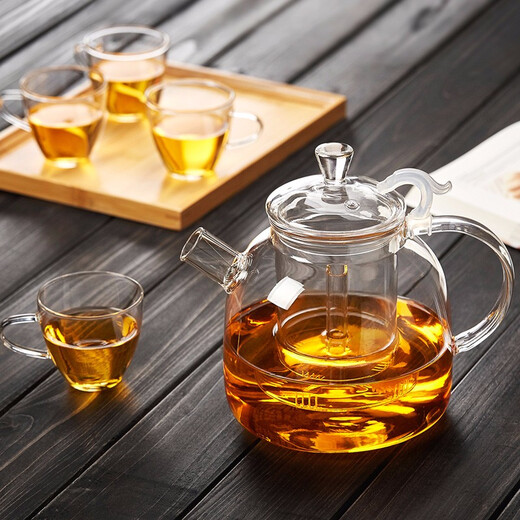Mesni teapot glass teapot thickened glass teapot large capacity Kung Fu tea set Qiongru pot 1900ml