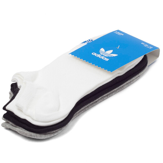 阿迪达斯 （adidas） 三叶草袜子男袜女袜子春季三双装针织透气休闲袜运动袜 AB3889 3538-S