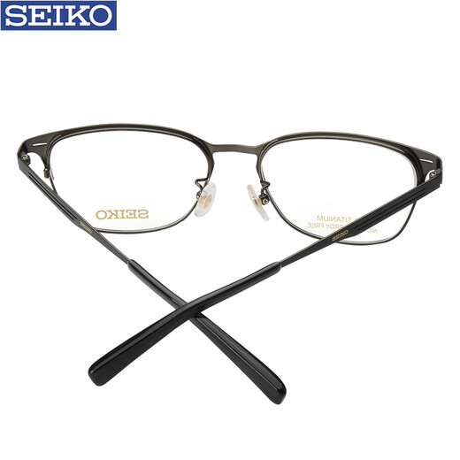 Seiko Seiko Pure Titanium Ultralight Gafas Marco óptico Miopía Miopía Marco Nuevo producto HC1023 Marco + Yishilu 1.60 Roca de cristal de diamantes asféricos