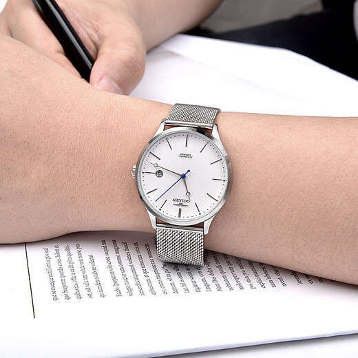 [Golgen) Entièrement automatique MECGEMENT MENSE MONTRE MONTRE MONTRE SIMPLE ET À FOIR MILAN TELANT ULTRA-THIN IMPRÉPRÉE CALENDRES MENSEMENTS 6172M MEN BLANC 6172MPS