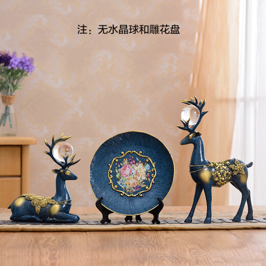 Jiuzhou Deer Creative Deer Ornaments Wine Cabinet Decoration Crafts Living Room Entrance TV Cabinet Modern Simple Home Accessories Pair