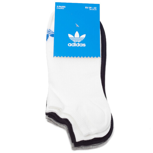阿迪达斯 （adidas） 三叶草袜子男袜女袜子春季三双装针织透气休闲袜运动袜 AB3889 3538-S