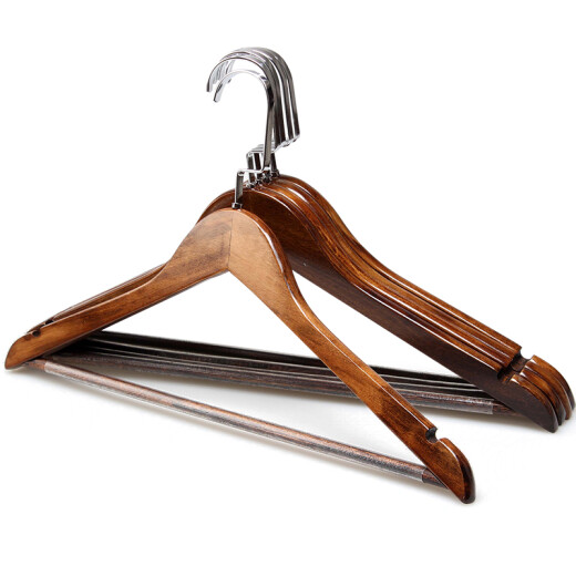 
Sixi Wooden Clothes Hanger 10 Solid Wooden Clothes Hanging Clothes Store Clothes Hanging Multifunctional Anti-Slip Clothes Hanging Clothes Hanging 6625H Men's 10