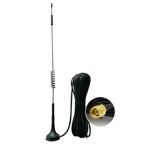 Hangsheng SMA-Schnittstelle Verstärkung Antenne mit mittlerer Pole vertikaler Streifen-Signalantenne Saugnapfantenne für 3G4G Wireless Huawei Router CPE externe Antenne Innennadel mit mittleren Polen Magnetisch vertikalem Vertikalen_Single-Anschluss 3M Antenna-2 geeignet