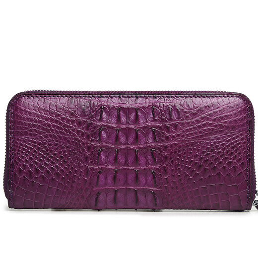 VTV V.V.BROWN Women's Wallet Crocodile Leather Clutch Wallet Women's Trendy Women's Hand Grab Gift Birthday Gift Purple