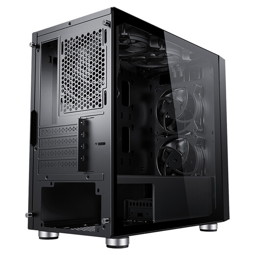 先马（SAMA）平头哥M7 Mini小涡轮游戏电脑小机箱 前板镂空散热/钢化玻璃侧透/支持M-ATX主板/U3/背线/电源仓