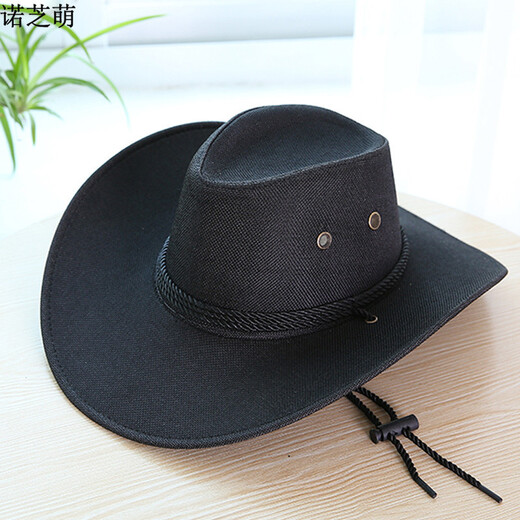 Nozhi Meng Western Cowboyhut Männer und Frauen Sonnenhut Strandhut großer Brennhut Sonnenstras