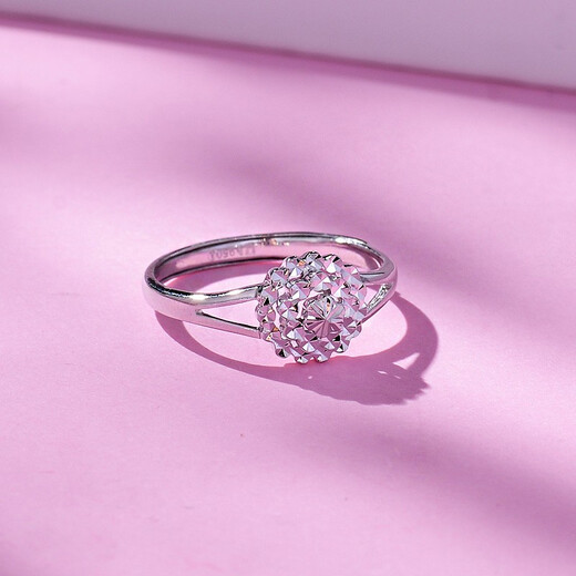 Yuan Shengfu's new PT950 multi-layered round imitation diamond platinum ring, versatile platinum bracelet for women, 3.12 g