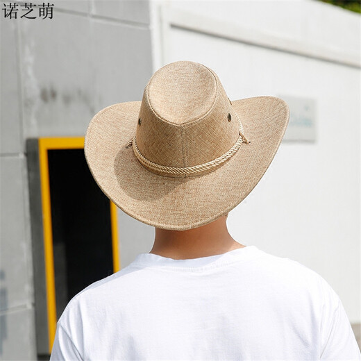 Nozhi Meng Western Cowboyhut Männer und Frauen Sonnenhut Strandhut großer Brennhut Sonnenstras