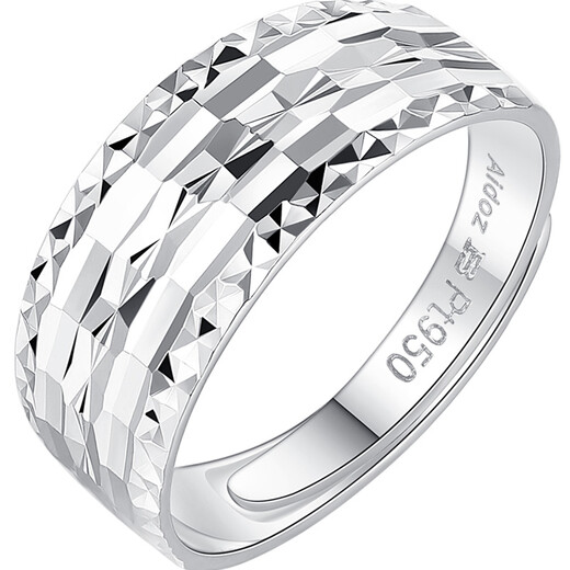 Aido diamond platinum ring for men, pt950 platinum, wide-faced live flower ring, adjustable, weight 7.7-7.9 grams, width about 9mm