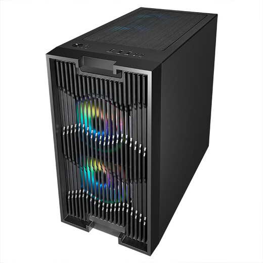 先马（SAMA）平头哥M7 Mini小涡轮游戏电脑小机箱 前板镂空散热/钢化玻璃侧透/支持M-ATX主板/U3/背线/电源仓