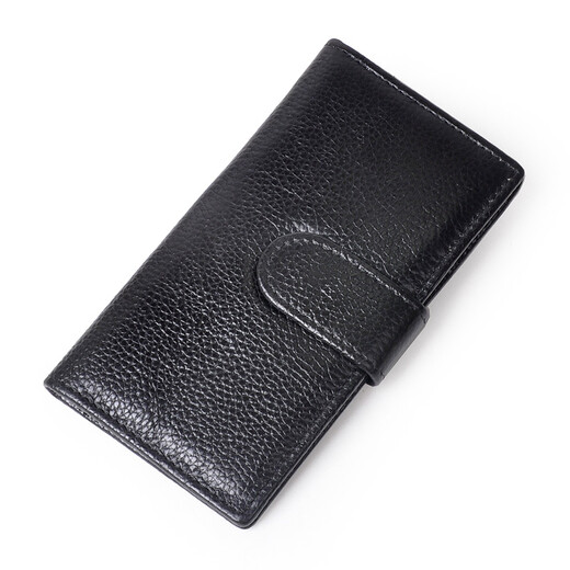 Yvongo card holder, business card holder, men's cowhide card holder, wallet, long card holder, genuine leather men's large capacity storage bank card holder new product