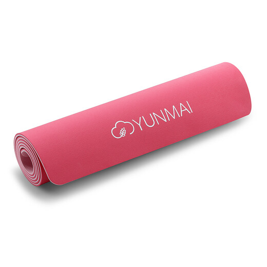 YUNMAI yoga mat, fitness mat, non-slip, sweat-absorbent, widened and thickened, pink
