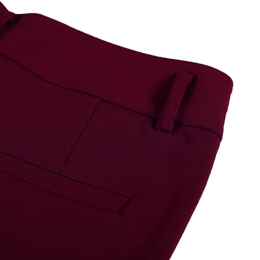 Hengyuanxiang pantalon décontracté pour femmes printemps, automne et hiver pantalon de couleur unie pantalon stretch-pied pantalon droit et à la mode et polyvalent pantalon crayon hyx3271-18 Bourgogne 26 (1,9 pieds de taille)