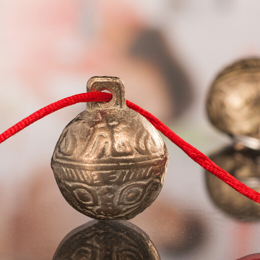 Mibei Meng Retro Crisp Tiger Head Copper Bell Pet Necklace Cat Puppy Teddy Big Dog Golden Retriever Collar Anti-lost Supplies Diameter 3.2CM Huwei One Size