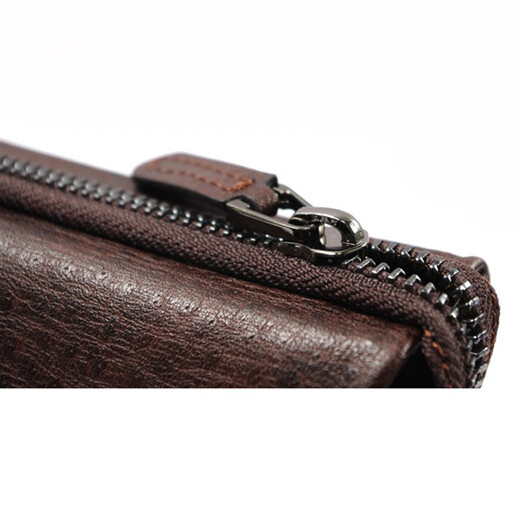 Sept Wolves Men's Men's Hands Full Cuir Clatest Brand Hands Sac à main Simple Pure Top Couche Cow Hide Multifonction Cuir souple Soft Taille 28,0 * 18,0 * 6,5 cm