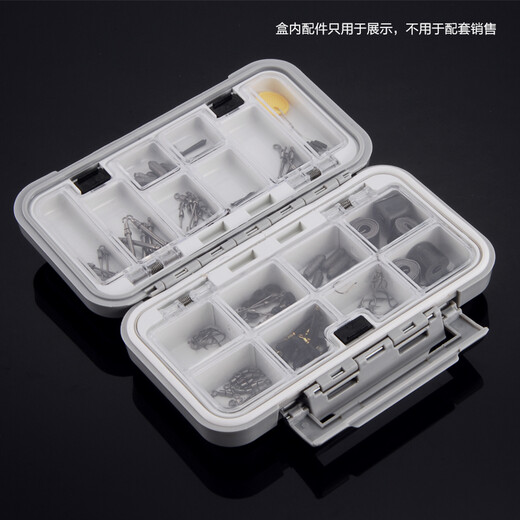 Caja de accesorios de pesca de pestañas Caja de señuelo multifuncional Box de gancho de pescado Caja de almacenamiento de herramientas Tackle de pescado Caja de almacenamiento de accesorios impermeables impermeables [gris extra grande]