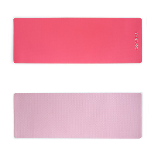 YUNMAI yoga mat, fitness mat, non-slip, sweat-absorbent, widened and thickened, pink