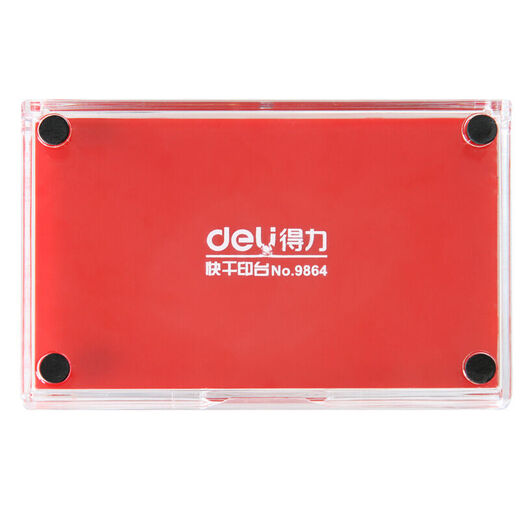 
Deli Quick dry printing platform ink/office printing platform/rectangular printing platform Red 9864