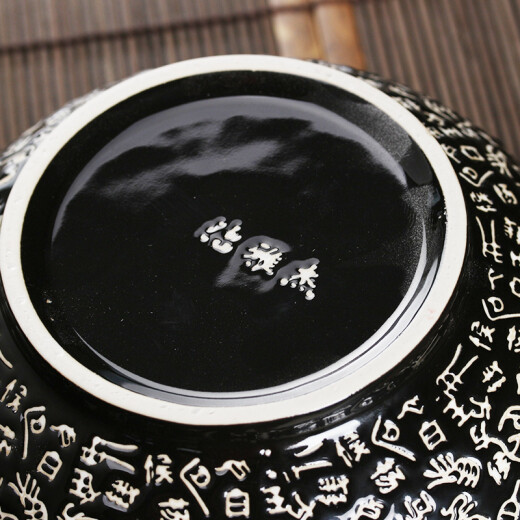 Jie Yajie ceramic bowl personal underglaze color household soup bowl large 6.25-inch large bowl noodle bowl Chinese soup bowl soup basin Zhong Dingwen rice bowl microwave available black