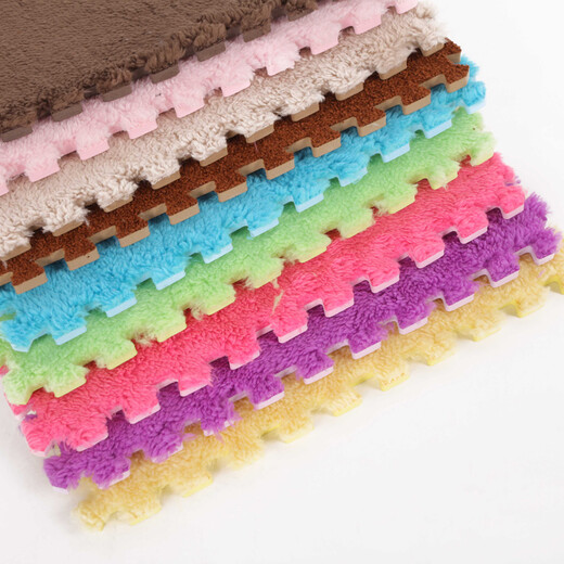 Zhengba splicing carpet suede foam puzzle carpet non-slip thickened living room foyer children's bedroom bedside splicing carpet tatami brown