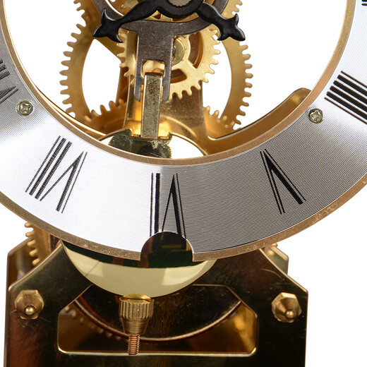 Hense mechanical solid wood table clock European classic retro table clock living room modern Chinese clock ornament table clock HD323 31-day movement