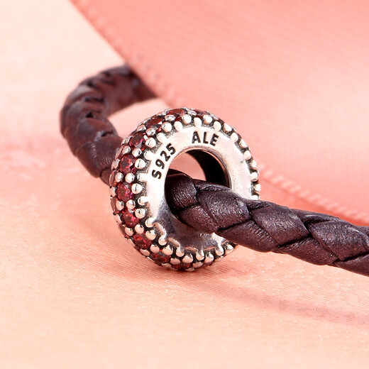 Pandora PANDORA Silver Inlaid Ruby Inspired Small String of Spacer Beads 791359CZR