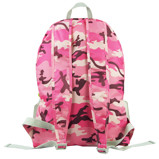 WELLHOUSE Backpack Folding Men's and Women's Backpack Outdoor Running Travel Mountaineering Large Capacity Waterproof Lightweight Bag Camouflage Rose Red