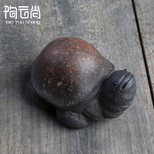 Tao Yunshang Yixing purple clay tea pet ornaments Handmade exquisite purple clay general turtle tea table ornaments tea play Kung Fu tea set accessories General turtle-tea pet ornaments