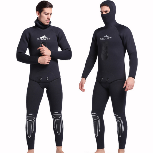 
Shark Bart (SBART) 3/5MM diving suit split thickened warmth and cold winter swimming sports surfing deep snorkeling anti-scratch jellyfish suit 1047 green leaf camouflage 3MM M