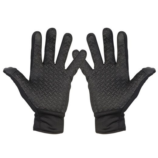 SAHOO touch screen gloves autumn and winter cycling gloves outdoor mountain climbing non-slip bicycle long finger windproof warm gloves L size