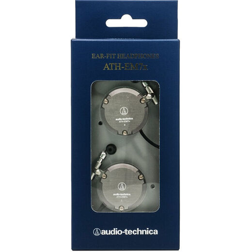 Audio-Technica EM7X over-the-ear portable headphones, replica metal, sports running headphones, music headphones, gray