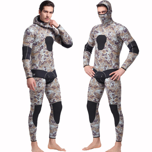 
Shark Bart (SBART) 3/5MM diving suit split thickened warmth and cold winter swimming sports surfing deep snorkeling anti-scratch jellyfish suit 1047 green leaf camouflage 3MM M