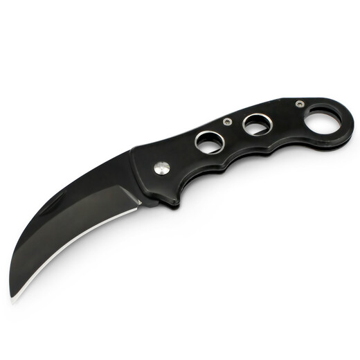 Paulone BOSIDUN series stainless steel back clip eagle claw sharp camping knife outdoor folding knife portable knife 830 black