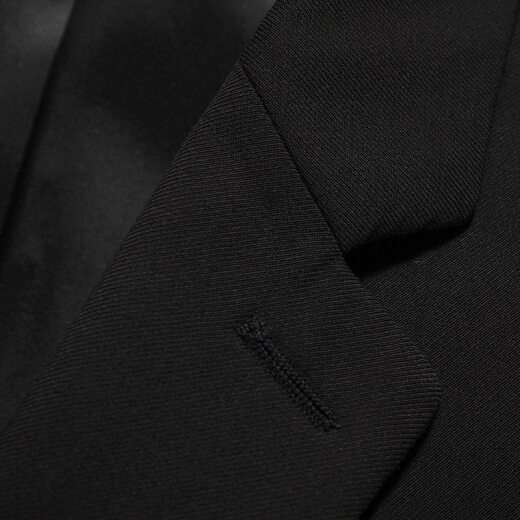 Kaduton suit men's three-piece professional business small suit formal jacket men's slim groom's wedding dress black double button [suit + trousers + shirt + leather shoes] L [100-115Jin [Jin equals 0.5 kg]] + 8 gifts