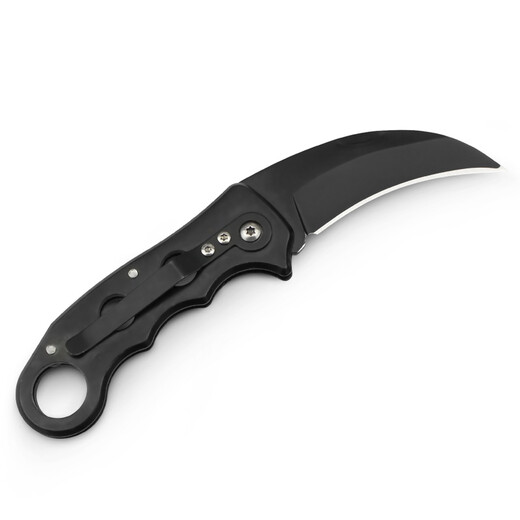 Paulone BOSIDUN series stainless steel back clip eagle claw sharp camping knife outdoor folding knife portable knife 830 black