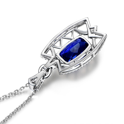 Millais Jewelry 6.07 carat natural tanzanite pendant 4A grade 18K gold inlaid with diamonds birthday gift necklace for women, chain not included, chain can be customized additionally