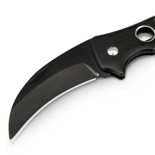 Paulone BOSIDUN series stainless steel back clip eagle claw sharp camping knife outdoor folding knife portable knife 830 black