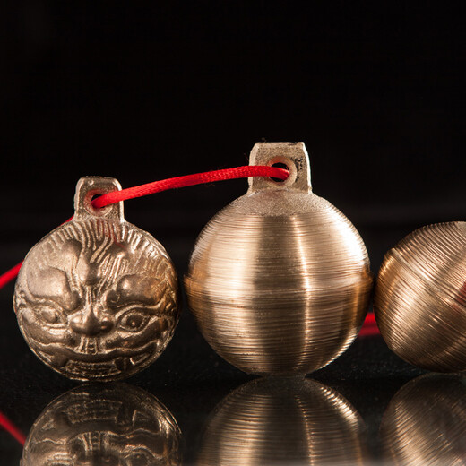 Mibei Meng Retro Crisp Tiger Head Copper Bell Pet Necklace Cat Puppy Teddy Big Dog Golden Retriever Collar Anti-lost Supplies Diameter 3.2CM Huwei One Size