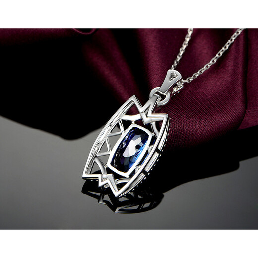 Millais Jewelry 6.07 carat natural tanzanite pendant 4A grade 18K gold inlaid with diamonds birthday gift necklace for women, chain not included, chain can be customized additionally