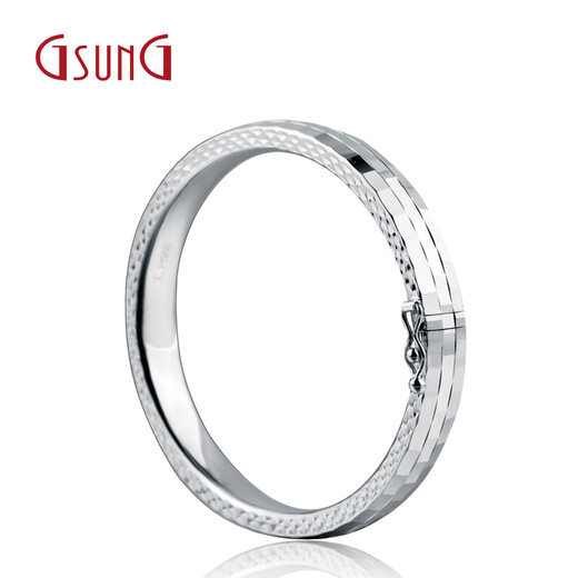 GsunG Platinum PT950 Women's Fashion Glossy Bracelet Multi-faceted Shiny Platinum Bracelet for Girlfriend Needs Customization Priced by Gram, Contact Before Buying