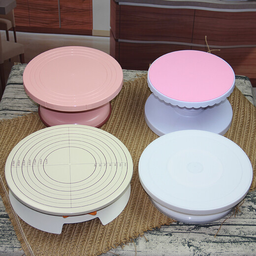 Boncool Baking Cake Decorating Turntable Light Cake Turntable Turntable Decorating Turntable Tray Decorating Tools Fixed Turntable with Scale