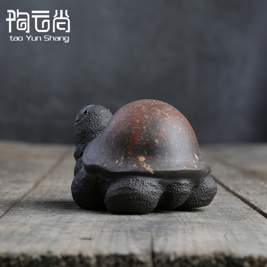 Tao Yunshang Yixing purple clay tea pet ornaments Handmade exquisite purple clay general turtle tea table ornaments tea play Kung Fu tea set accessories General turtle-tea pet ornaments