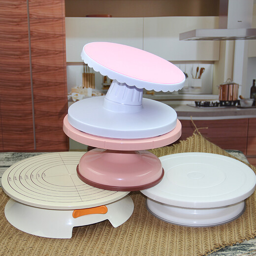 Boncool Baking Cake Decorating Turntable Light Cake Turntable Turntable Decorating Turntable Tray Decorating Tools Fixed Turntable with Scale