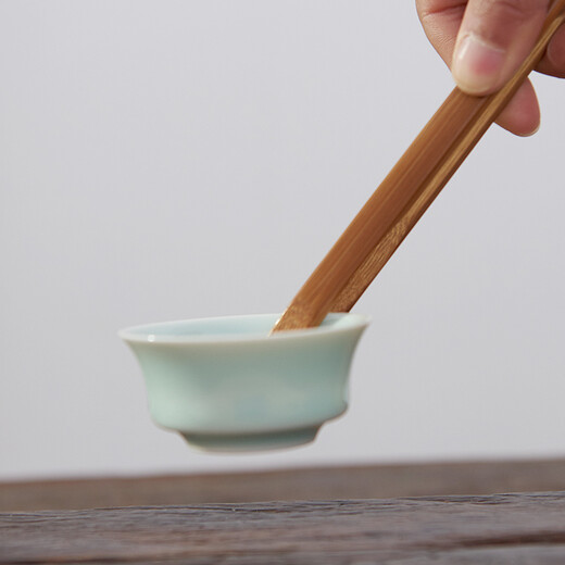 Han and Tang Dynasty carbonized tea clamps, bamboo tea tweezers, tea cup clamps, handmade tea clamps, Kung Fu tea set accessories, tea ceremony spare parts, bamboo clamps