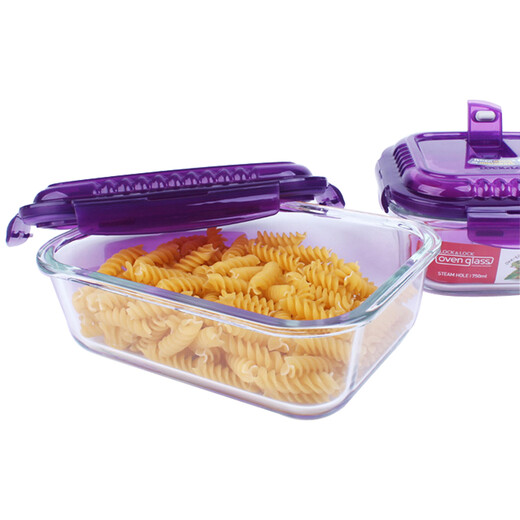 Lock and Lock breathable heat-resistant glass crisper microwave lunch box sealed lunch box lunch box instant noodle bowl 650ml