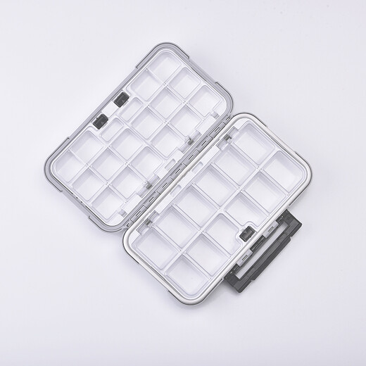 Caja de accesorios de pesca de pestañas Caja de señuelo multifuncional Box de gancho de pescado Caja de almacenamiento de herramientas Tackle de pescado Caja de almacenamiento de accesorios impermeables impermeables [gris extra grande]