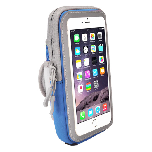 ESCASE sports arm bag sports arm bag sports mobile phone arm bag/arm sleeve running sports arm strap men and women shell arm bag iphone6/7 apple 7plus5.5 inch blue