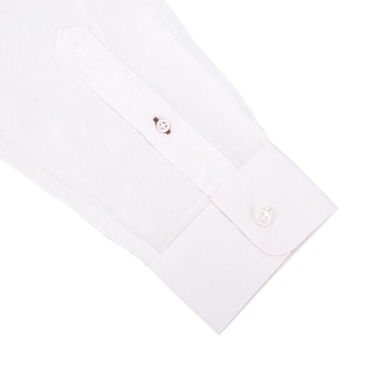 [70% new] INTERIGHT Cotton and linen small stand collar men's casual long-sleeved shirt white L size